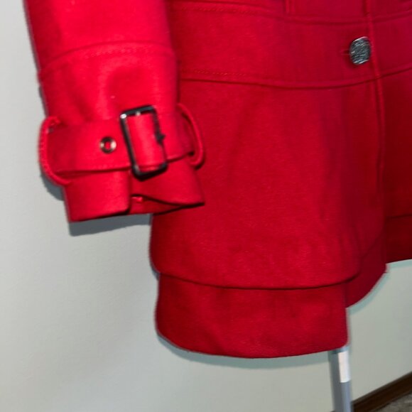 Guess Los Angeles 1981 Women Red Wool Peacoat | Style 220MW446 Rouge | Fall 2012 - Picture 5 of 10